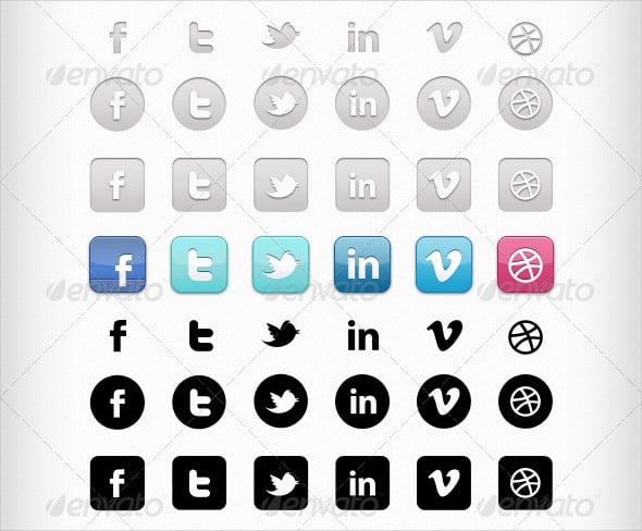 social app icons