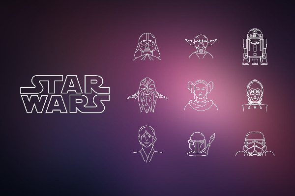 awesome star wars icon set