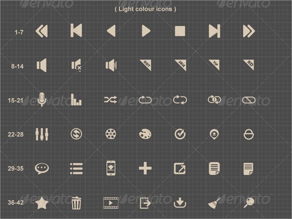 video icons vector