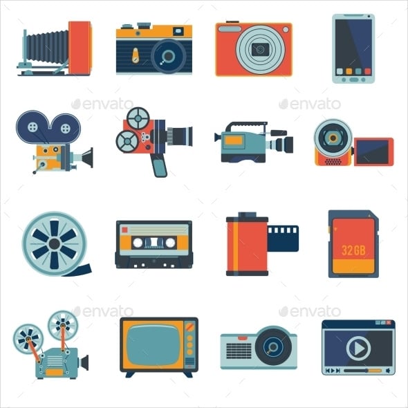 photo video icons