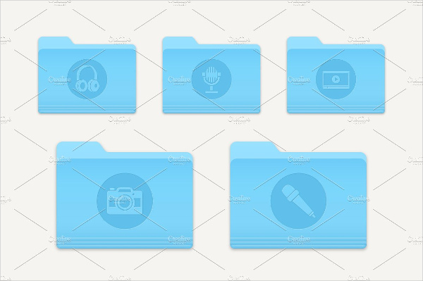 multimedia folder icons