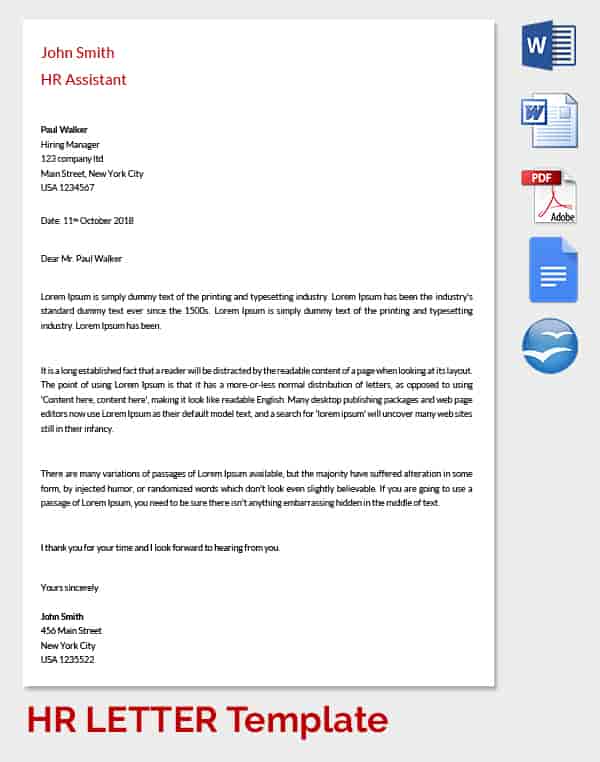 HR Assistance Letter of Warning