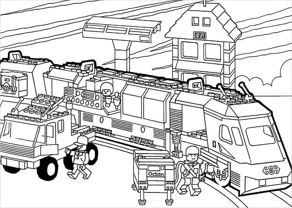 freight trains coloring pages