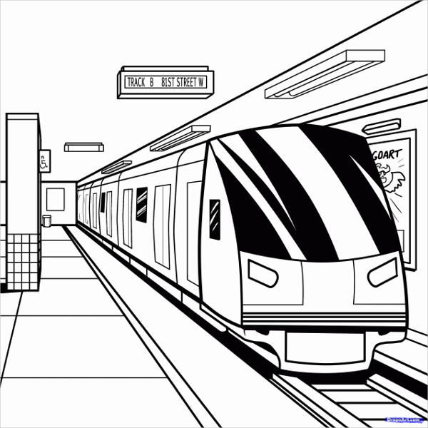 Train Station coloring page  Free Printable Coloring Pages