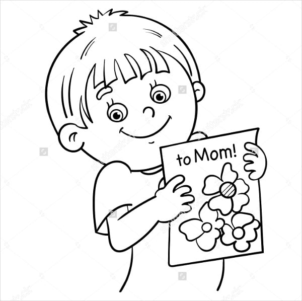 mothers day coloring page for kids