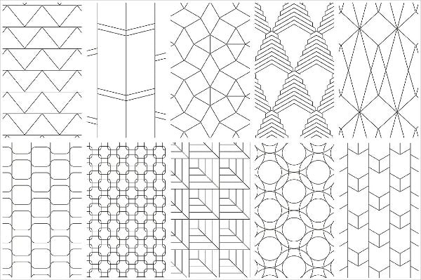 single line designs patterns