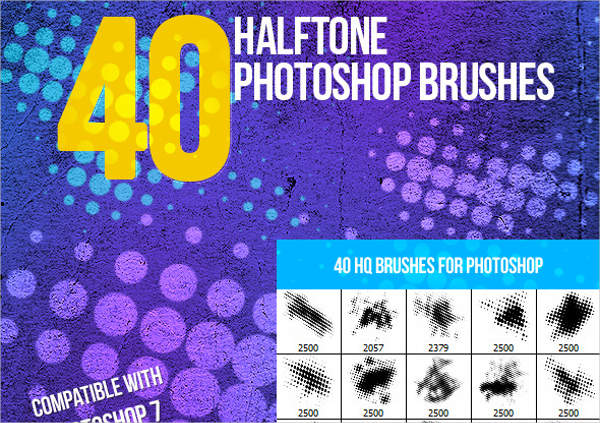 halftone photoshop brushes
