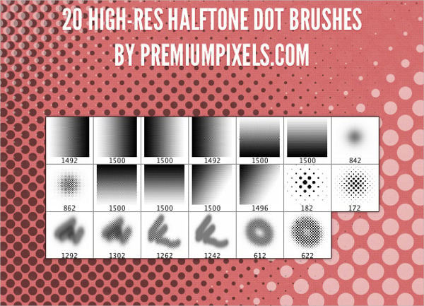 halftone dot brushes
