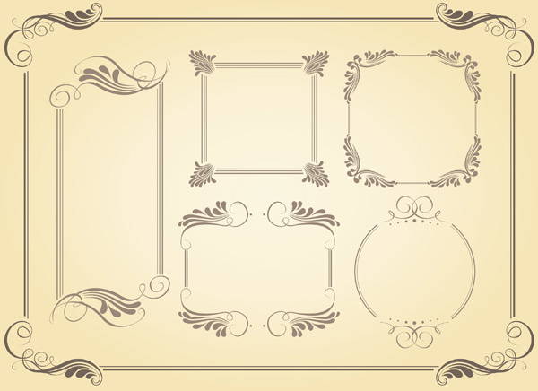 swirl frame vector