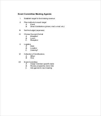 Committee Agenda Template - 9+ Free Word, PDF Documents Download