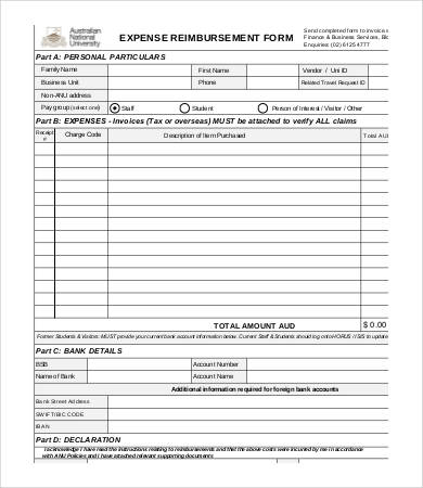 Sample Expense Form