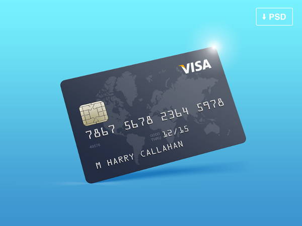 realistic credit card mockup