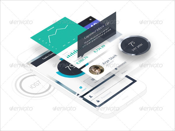 mobile app presentation mockup