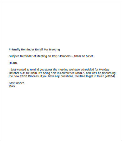 Friendly Reminder Email - 7+ Free Word, PDF Documents Download