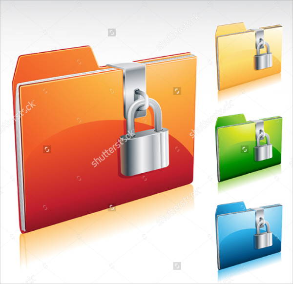 folder lock icons