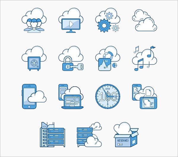 cloud services icons