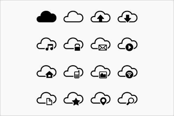 cloud storage icons