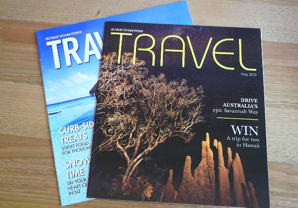 travel magazine cover template