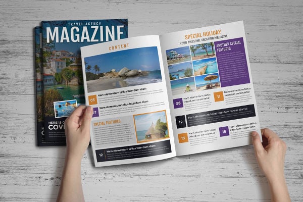 free travel magazine template