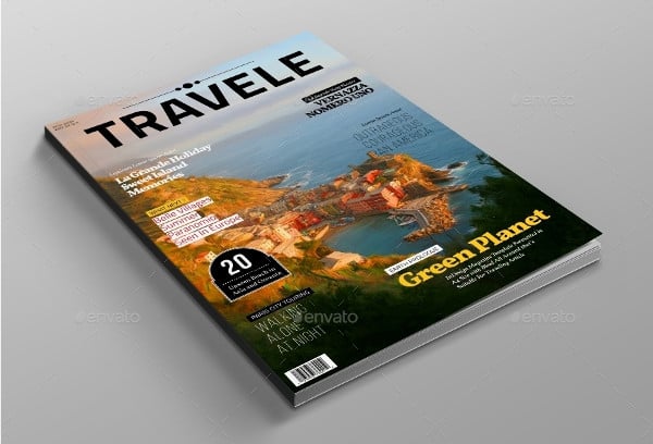 elegant travel magazine template