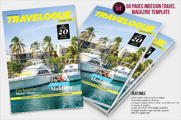 a4 travel magazine template