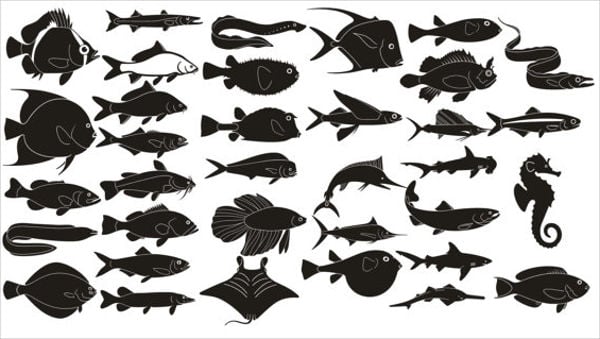fish silhouette vector