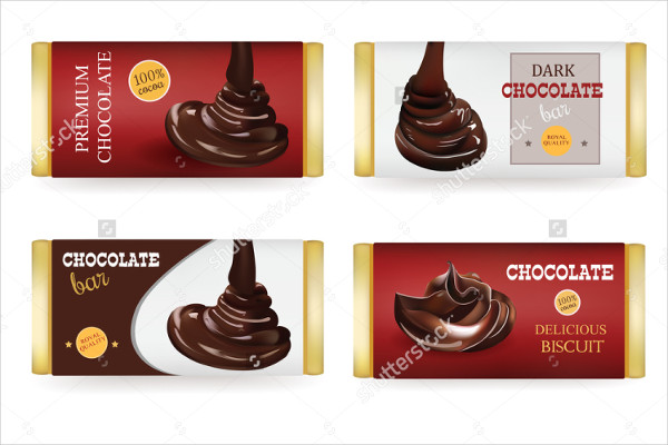 isolated chocolate wrapper template