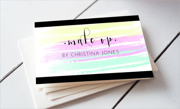 creative makeup artist business card