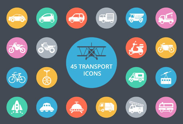 free transport icons