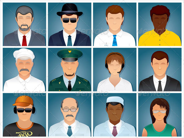 collection of business people icons