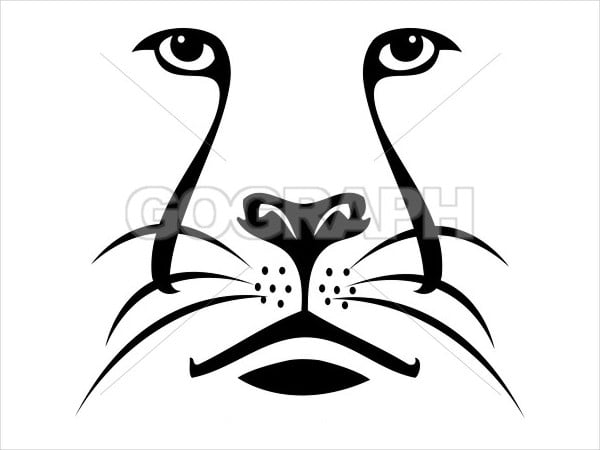 lion face silhouette logo