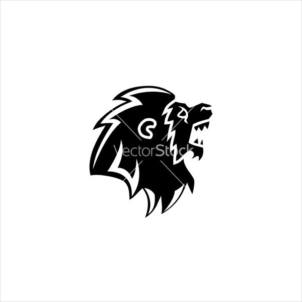 roaring lion silhouette