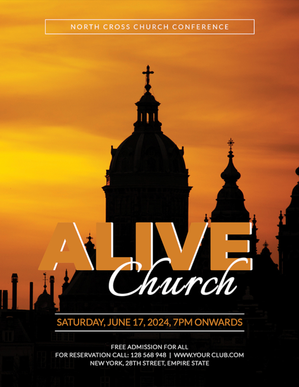 alive church conference flyer template