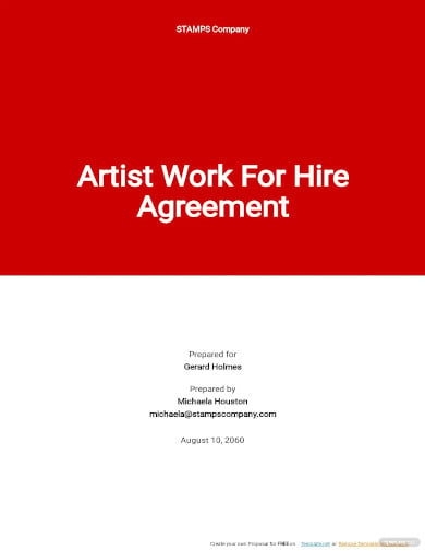 artist work for hire agreement template