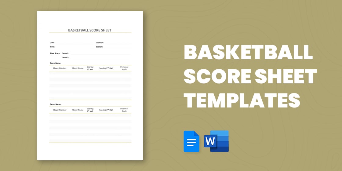 FREE 11+ Sample Basketball Score Sheet Templates in Google Docs