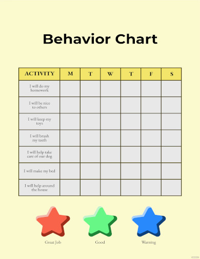 Free Behavior Charts - 32+ Free PDF, PSD Documents Download