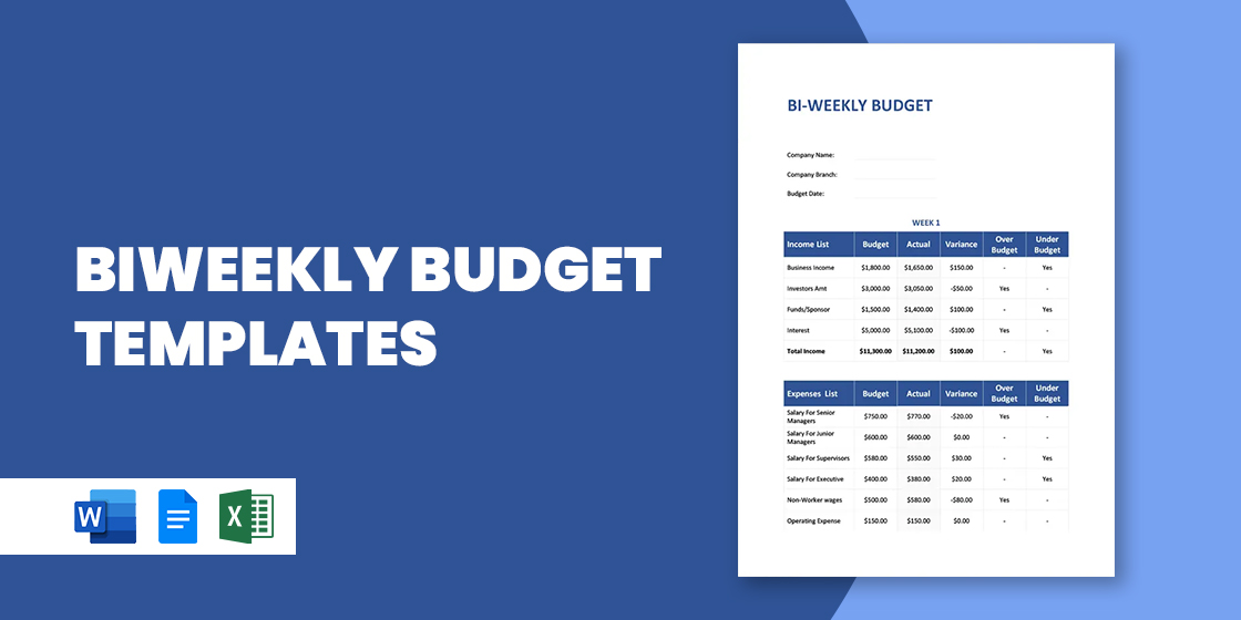 Bi Weekly Budget Planner Template, Paycheck Budget Printable, Budget  Template A4 A5 Letter PDF 