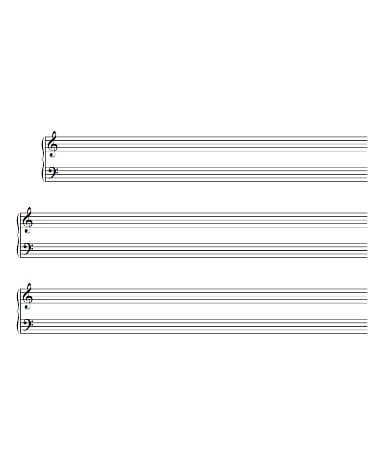 blank landscape music papers