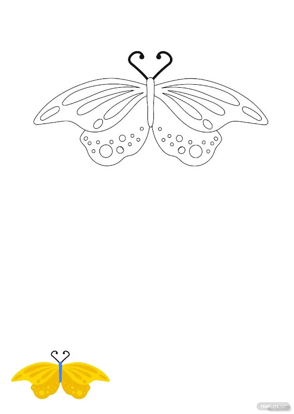 butterfly coloring pages for preschool template