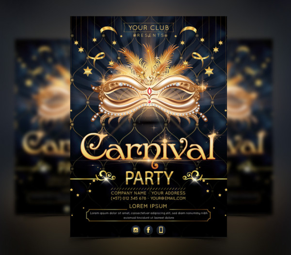 carnival party invitation template