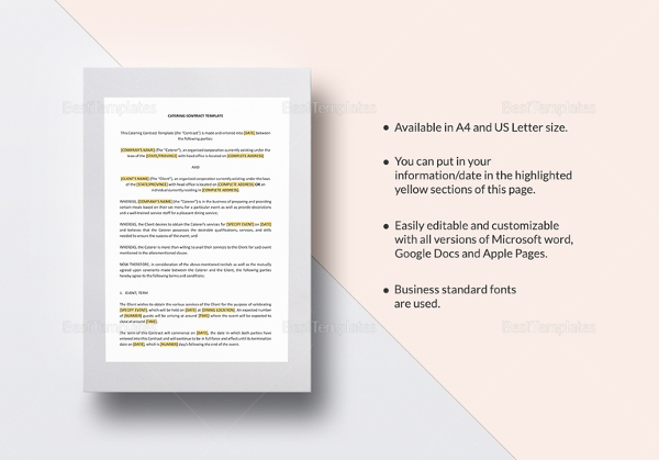 contrat de restauration template1