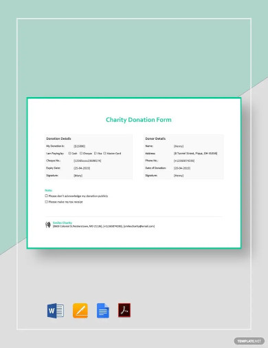 Donation Form Template 10 Free Word PDF Documents Download