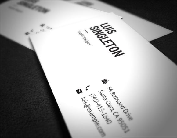 clean and minimal business card template