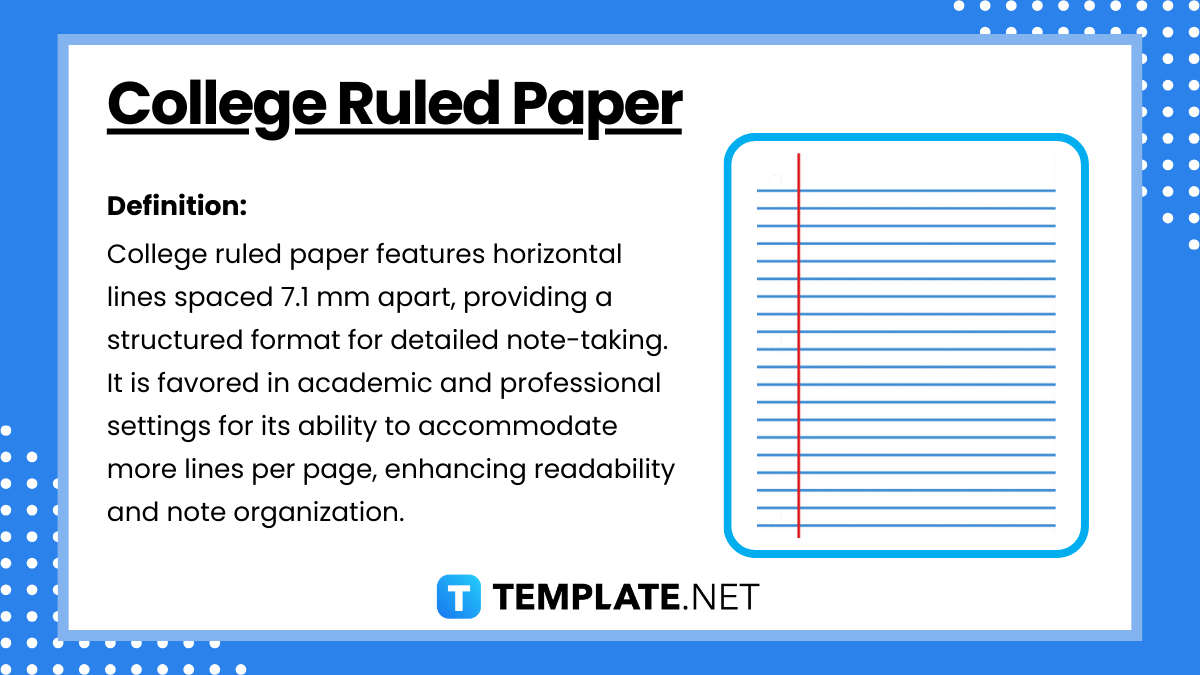 college ruled paper
