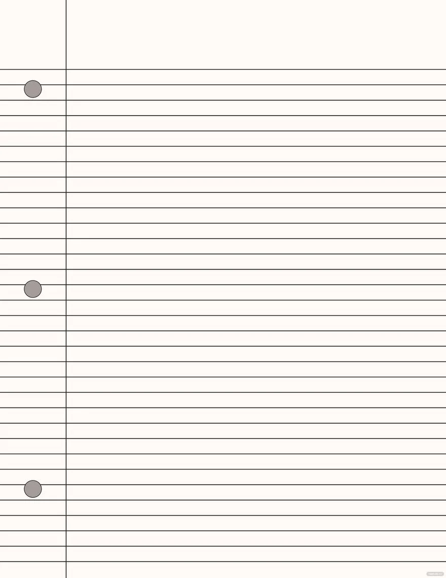college ruled paper template