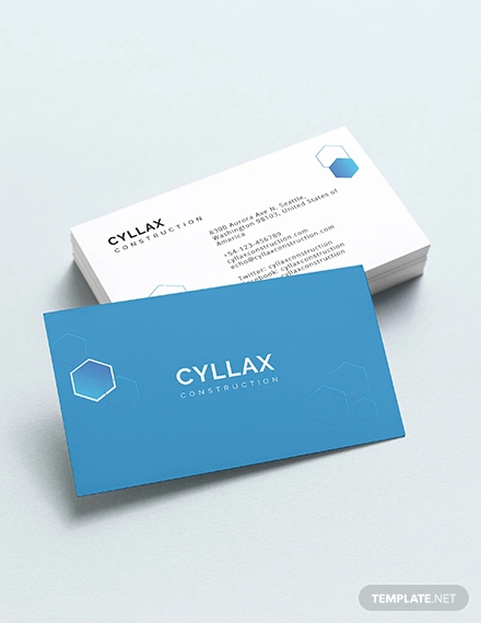 commercial construction business card