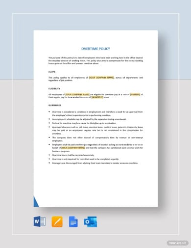 company overtime policy template