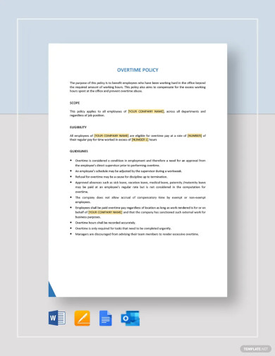 company overtime policy template