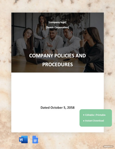 company policies and procedures template