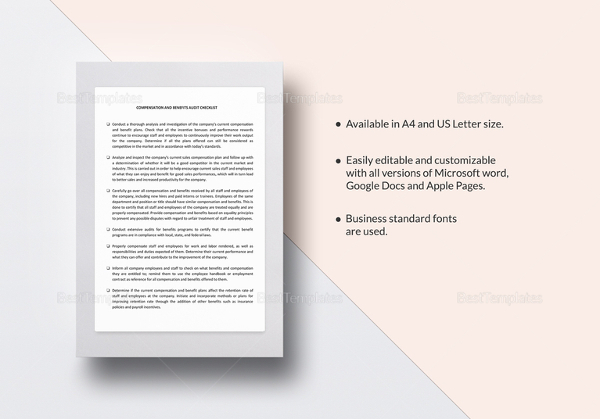 FREE 26+ Sample Audit Checklist Templates in PDF | MS Word | Pages ...